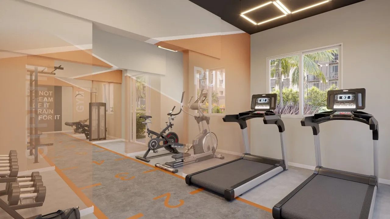 Foto da área fitness do Elev Anhaia Mello